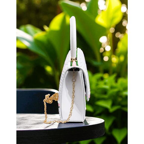 AKA Alpha Kappa Alpha Purse Custom Made "50 Years Golden" Pearls & Rhinestone - Picture 7 of 9